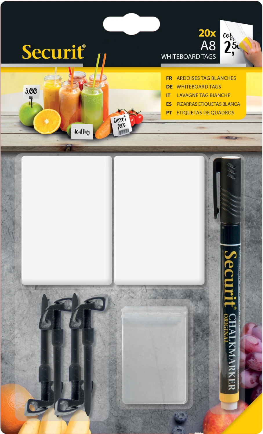 SECURIT Tisch-Kreidetafel TAG