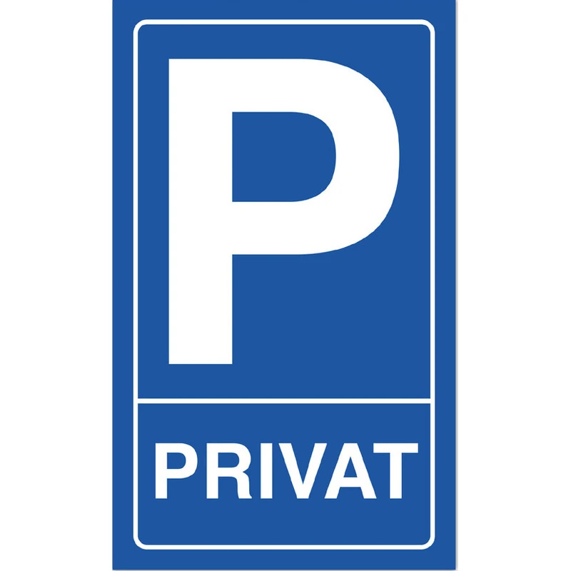 BIELLA Schild Privatparkplatz
