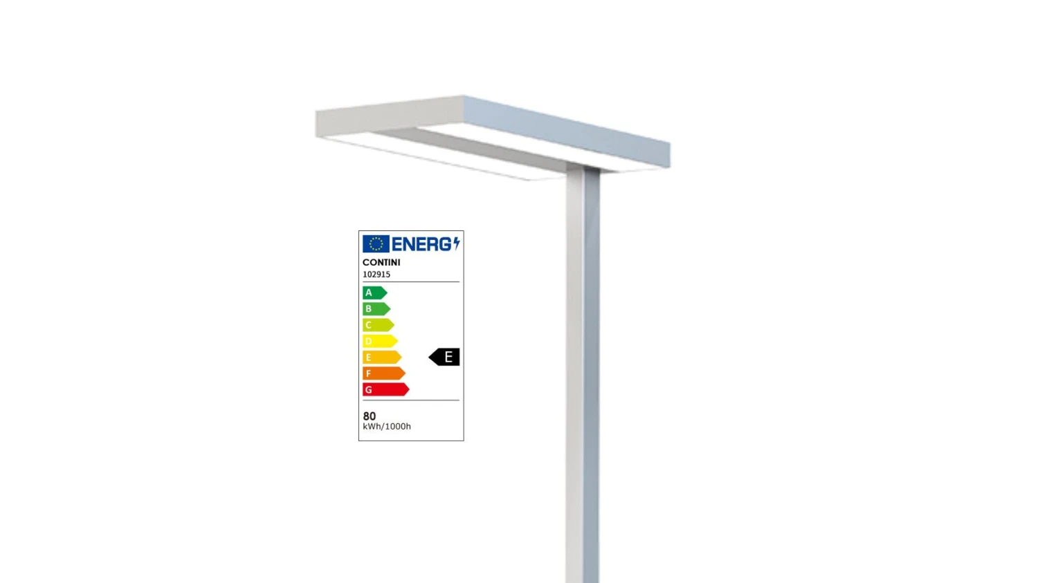Contini LED Büro-Stehleuchte dimmbar silber