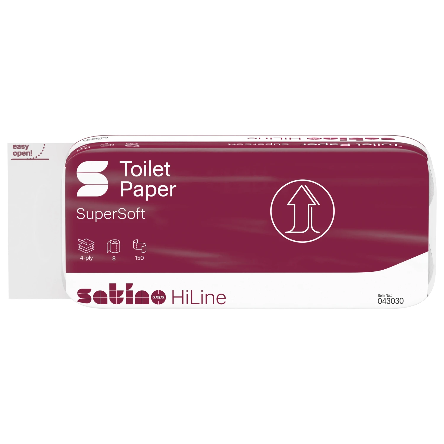 SATINO WC-Papier HiLine 4-lagig, 8 Rollen