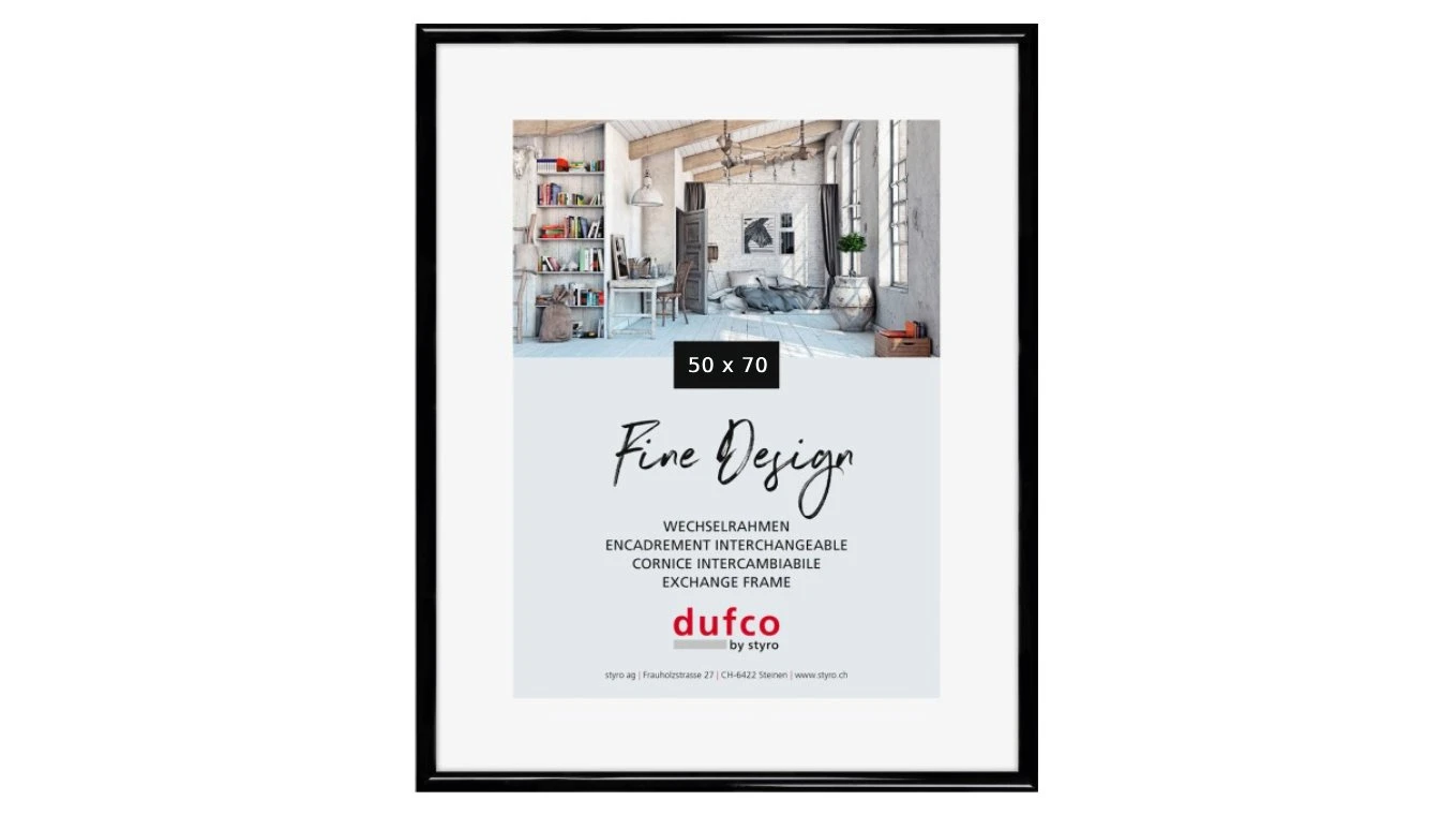 DUFCO "Fine Design" Bilderrahmen Kunststoff 50 x 70 cm