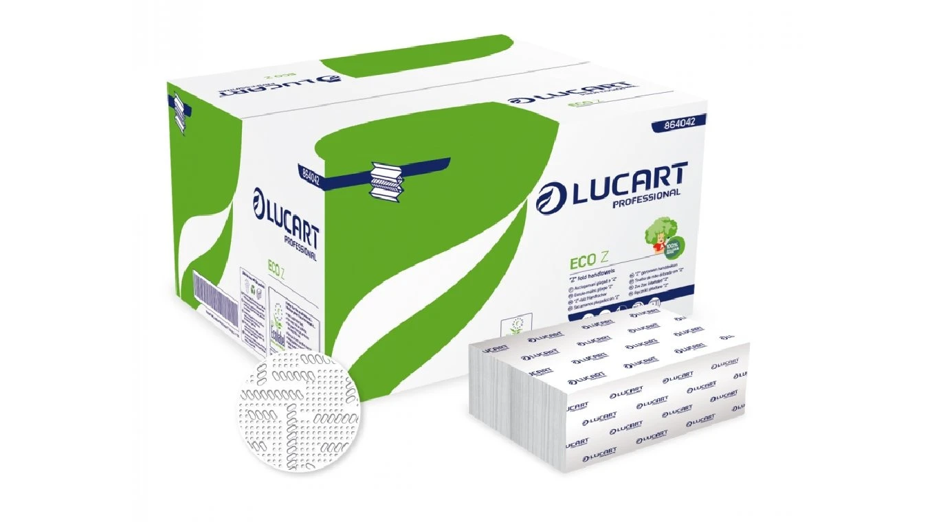 LUCART Papierhandtücher Eco Z-Falz, 2-lagig, weiss