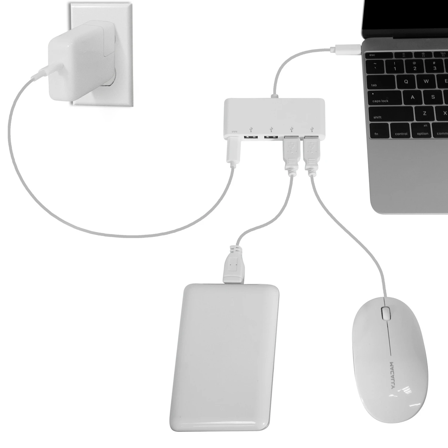 MACALLY UC3HUB4C USB-C-zu-USB-A/USB-C-Adapter