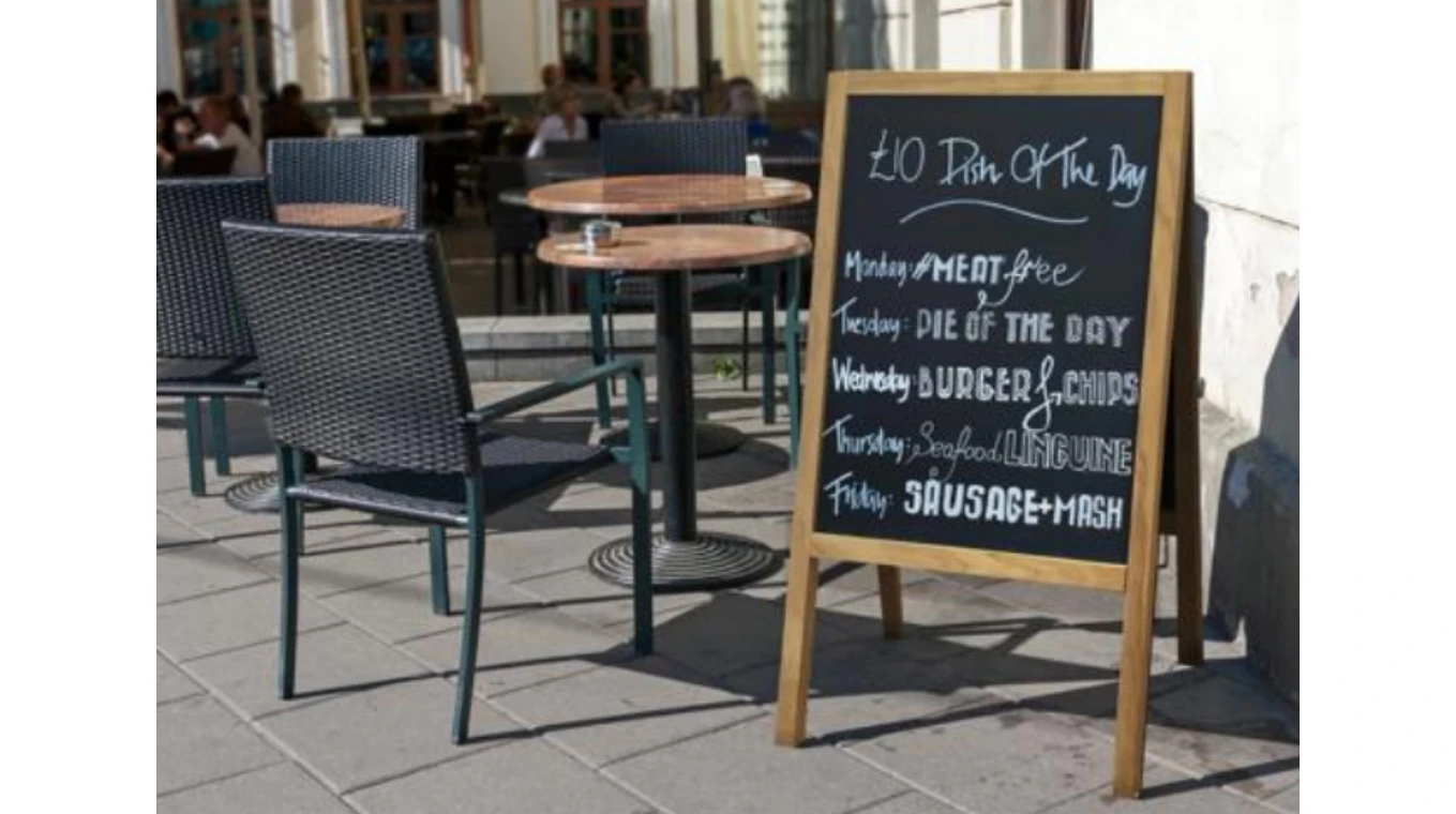 BIELLA Schieferwandtafel Holz 53 x 80 cm