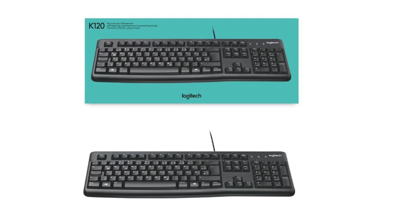 LOGITECH K120 Standard USB Computertastatur