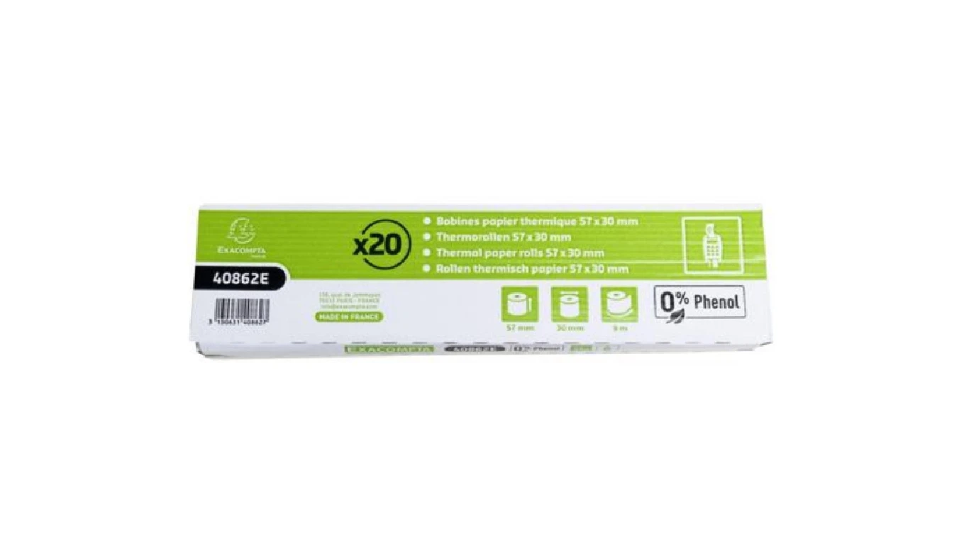EXACOMPTA Thermorollen 57 mm x 9 m, 20 Stück