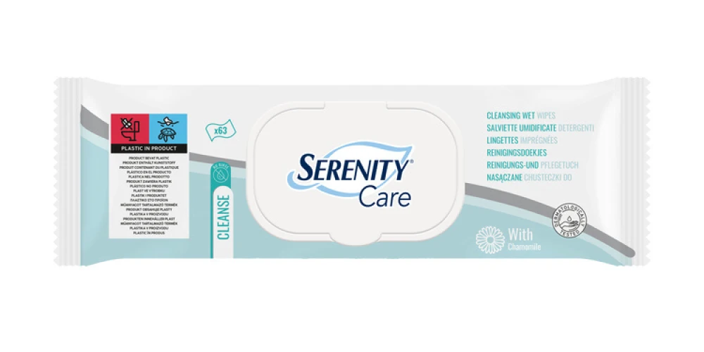 SERENITY CARE Feuchte Hautpflegetücher Wet Wipes
