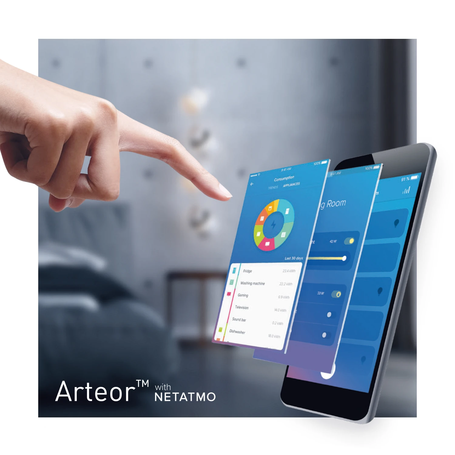 Legrand Funk-Schalter Arteor with Netatmo mit Dimmeroption