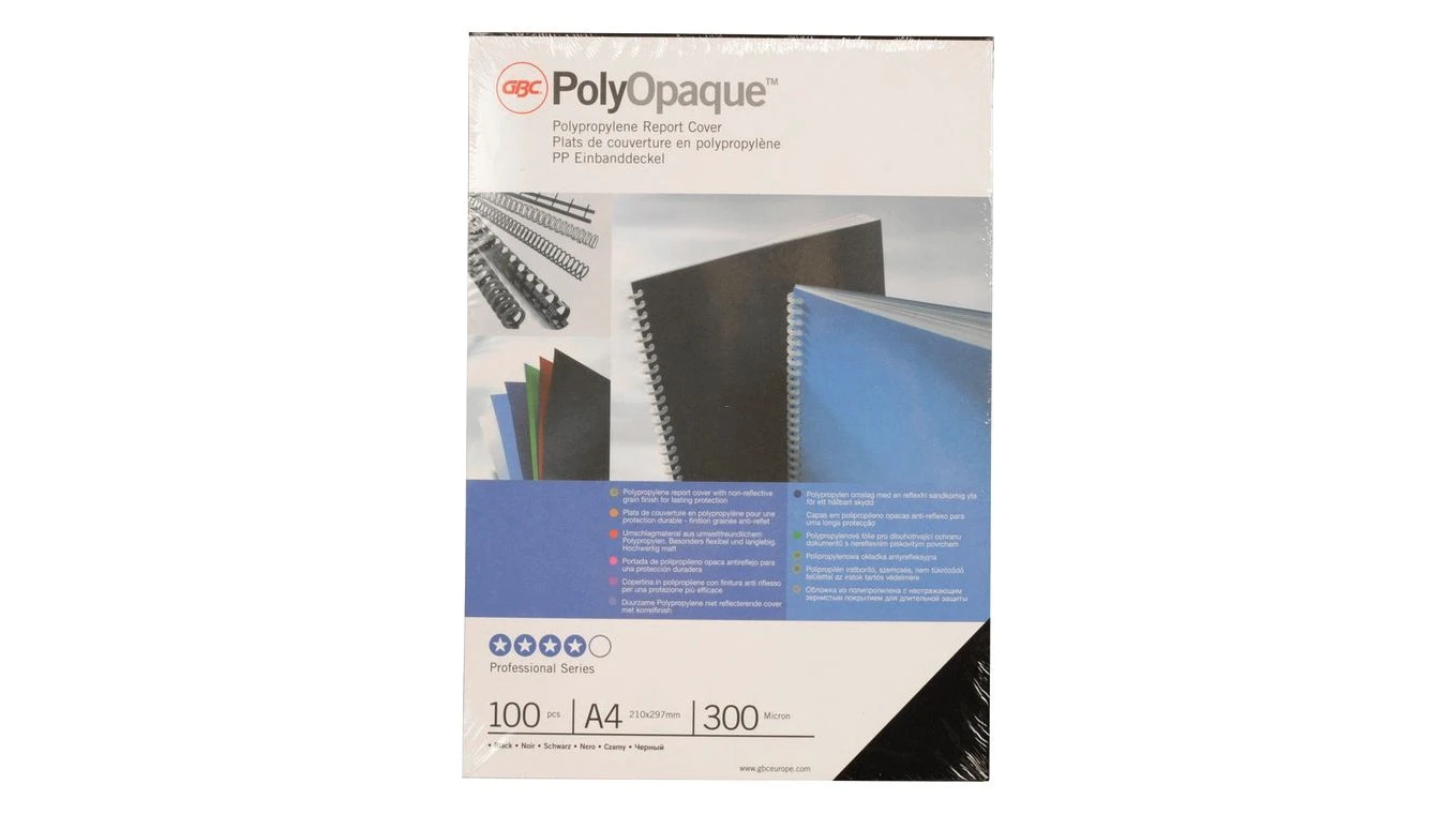 GBC Einbandfolien PolyOpaque A4, 300my, 100 Stück