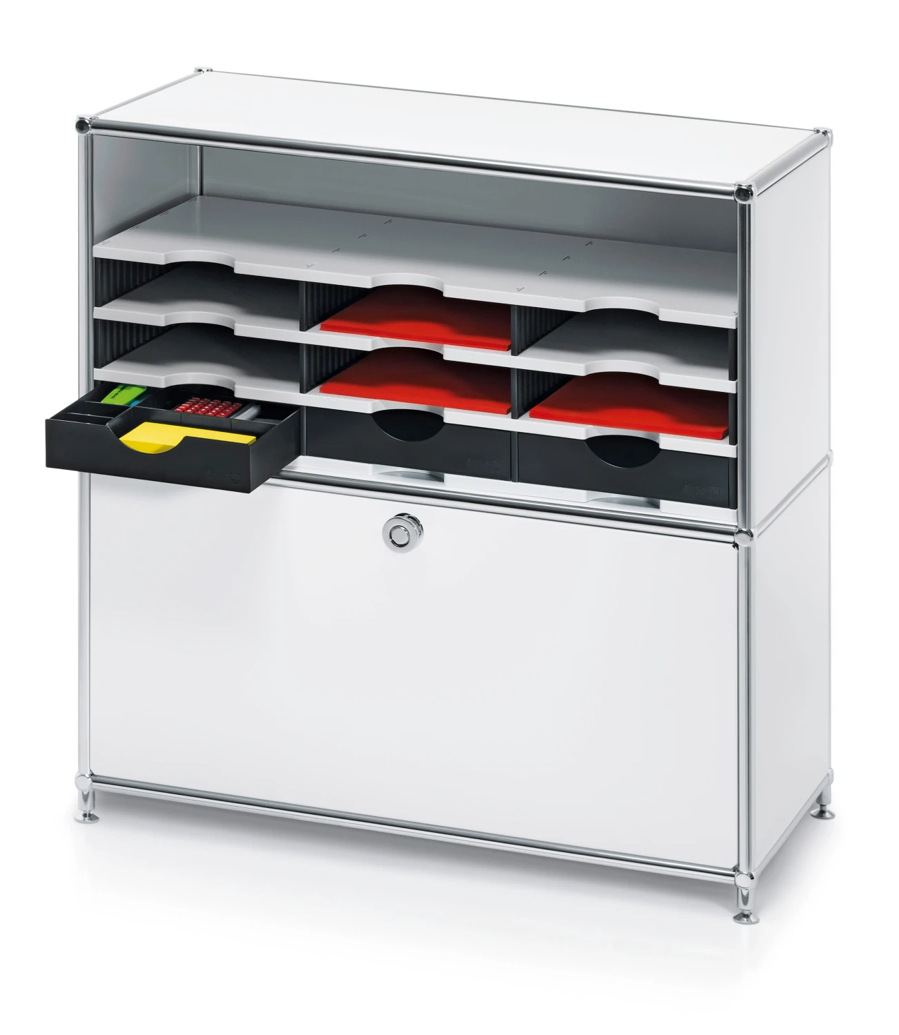Styrodoc trio Set, 9 Fächer, 3 System-Schubladen und