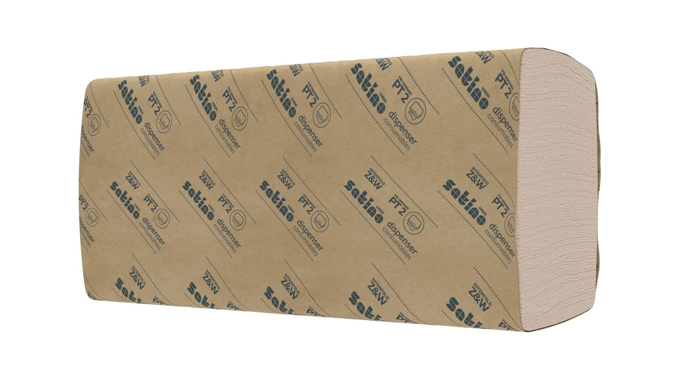 SATINO Papierhandtücher PureSoft Z-Falz, 2-lagig, natur