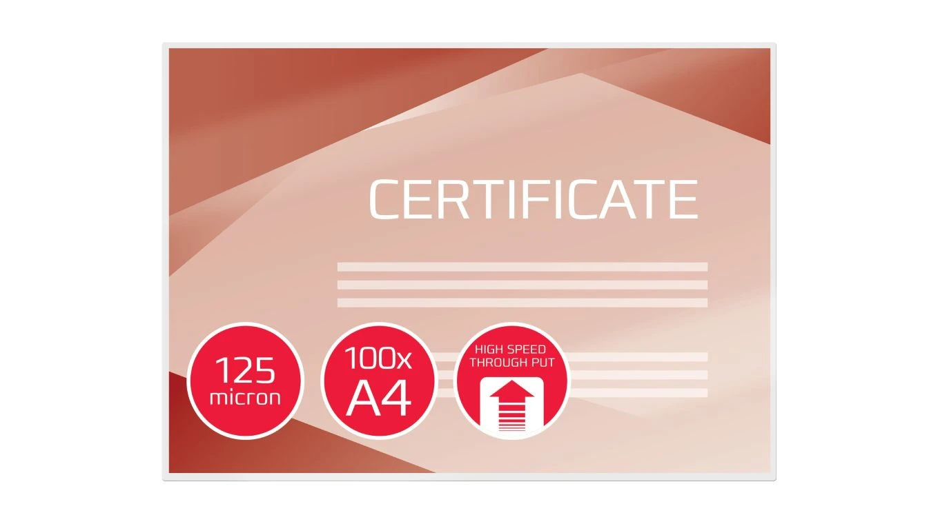GBC Laminierfolien in Premiumqualität A4, 125my, 100 Stück