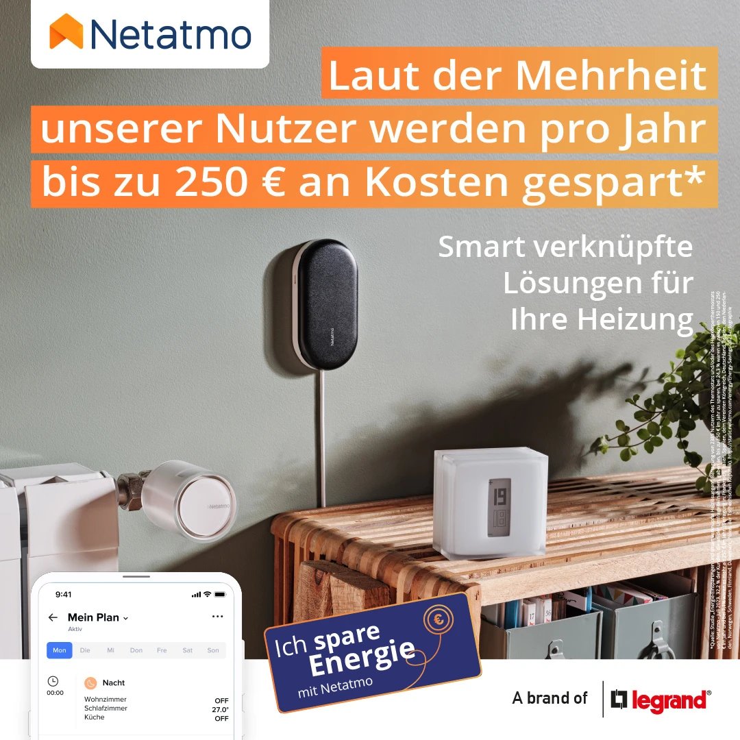 Netatmo Smarte Heizkörperthermostate Starterpaket DE