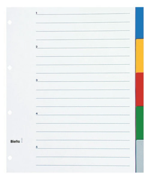 BIELLA Blankoregister 5-teilig