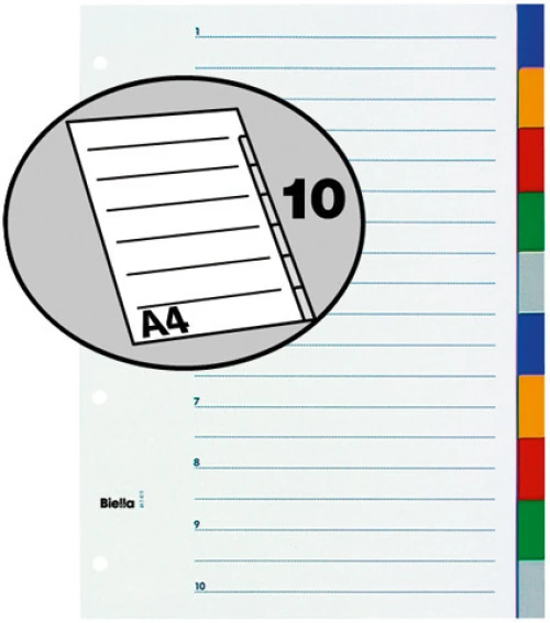 BIELLA Blankoregister 10-teilig