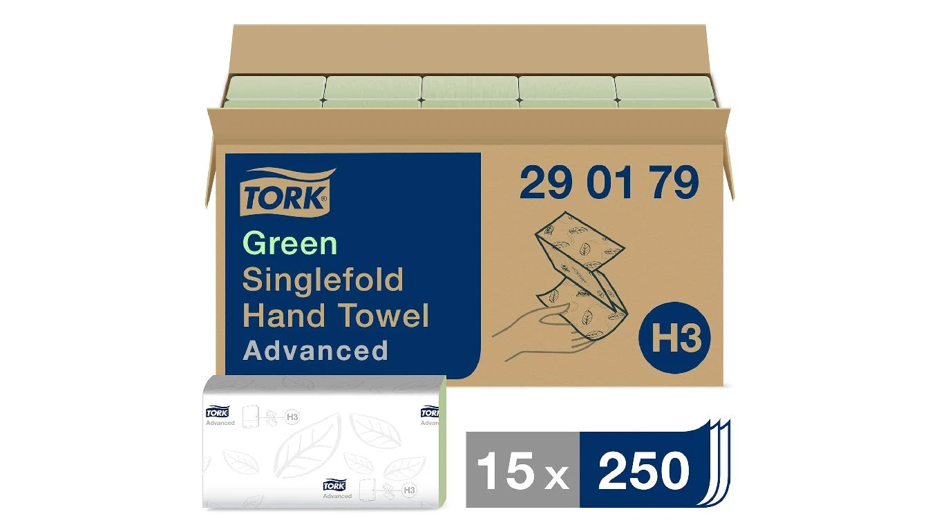 TORK Papierhandtücher Advanced V-Falz, 2-lagig, grün