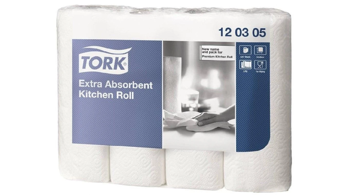 TORK Haushaltsrollen extra saugfähig 3-lagig, 48 Rollen