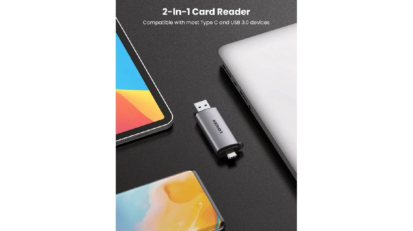 UGREEN USB-C + USB-A Card Reader TF/SD 3.0