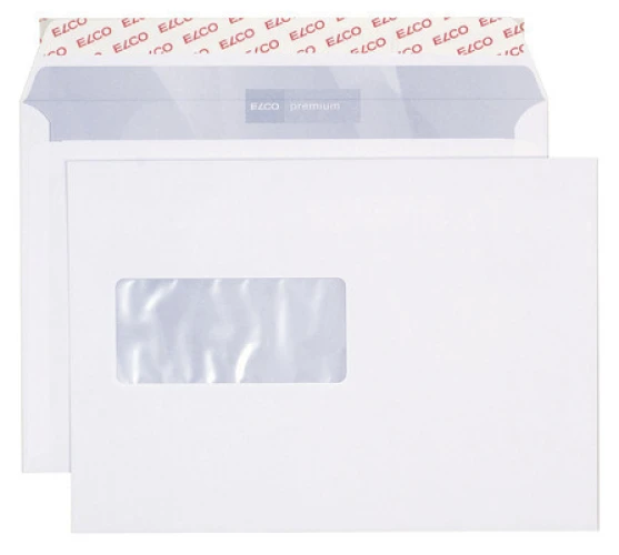 ELCO Briefumschläge Premium C5, Fenster links