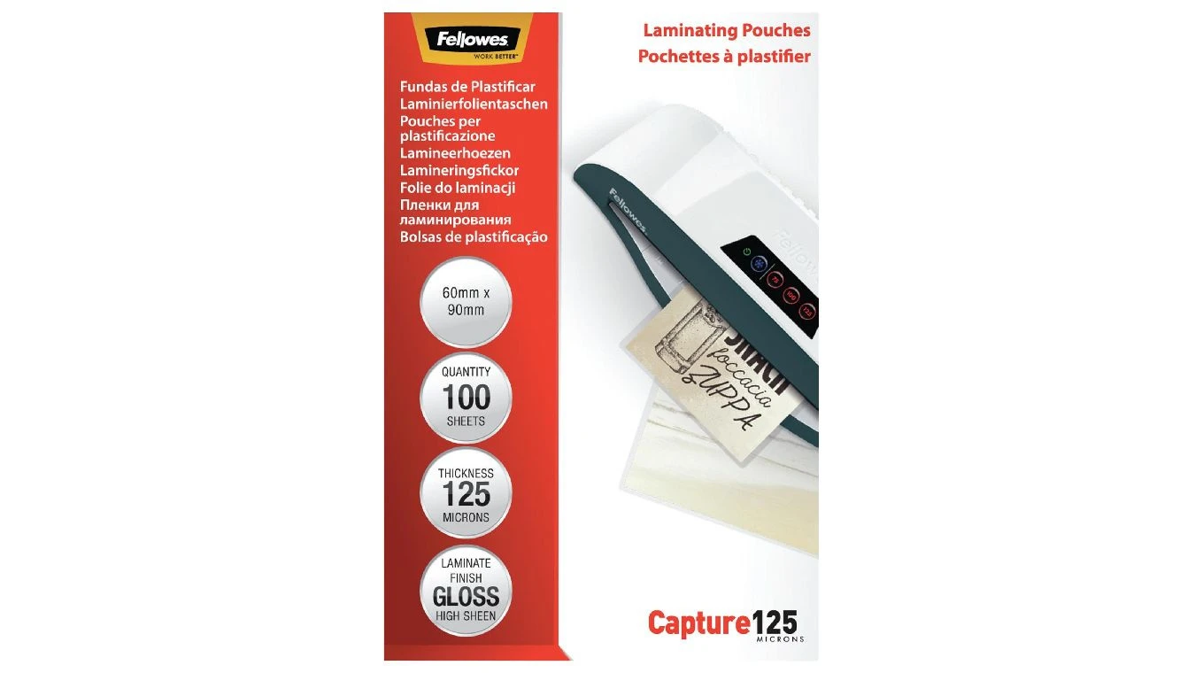 FELLOWES Capture 125 Laminierfolien 60x90mm, 125my