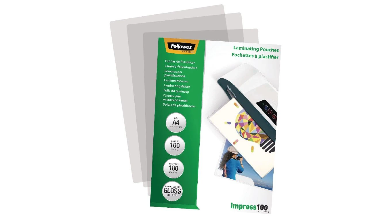 FELLOWES Impress 100 Laminierfolien A4, glänzend, 100my