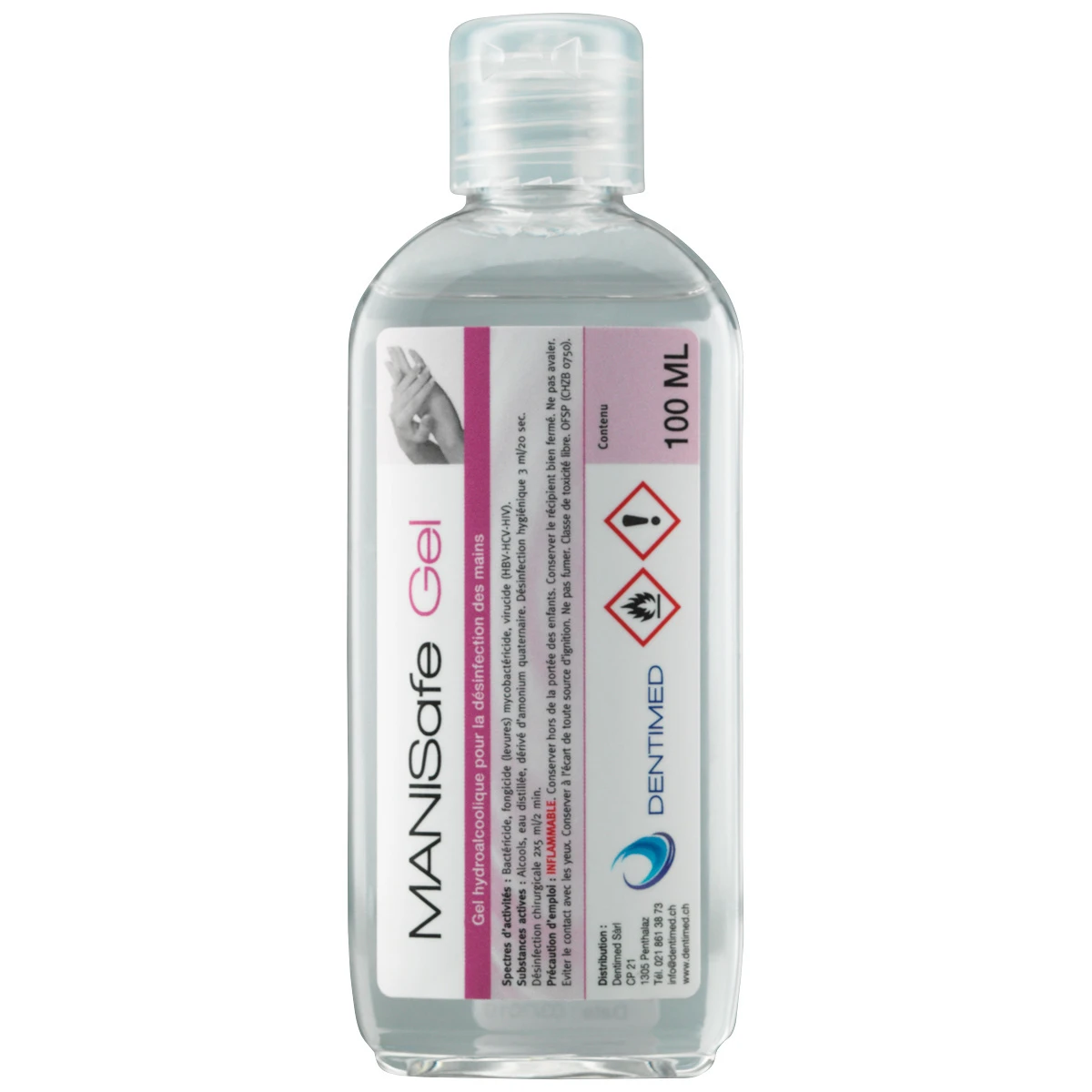 DENTIMED Händedesinfektionsgel Manisafe Gel 12 x 100 ml