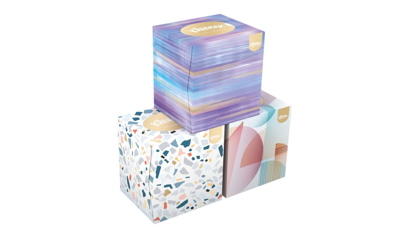 KLEENEX Kosmetiktücher Würfel 3-lagig, 12 Stück