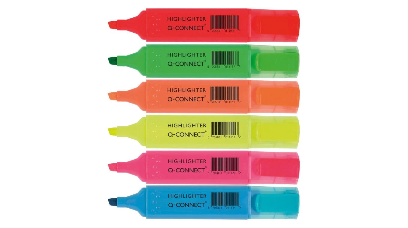 Q-CONNECT® Textmarker Economy 6er Etui