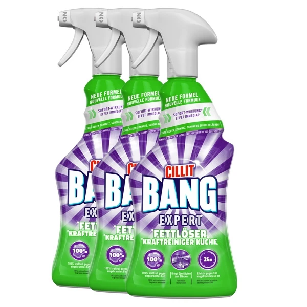 CILLIT BANG Expert Kraftreiniger Universal Fettlöser 3 x 750 ml