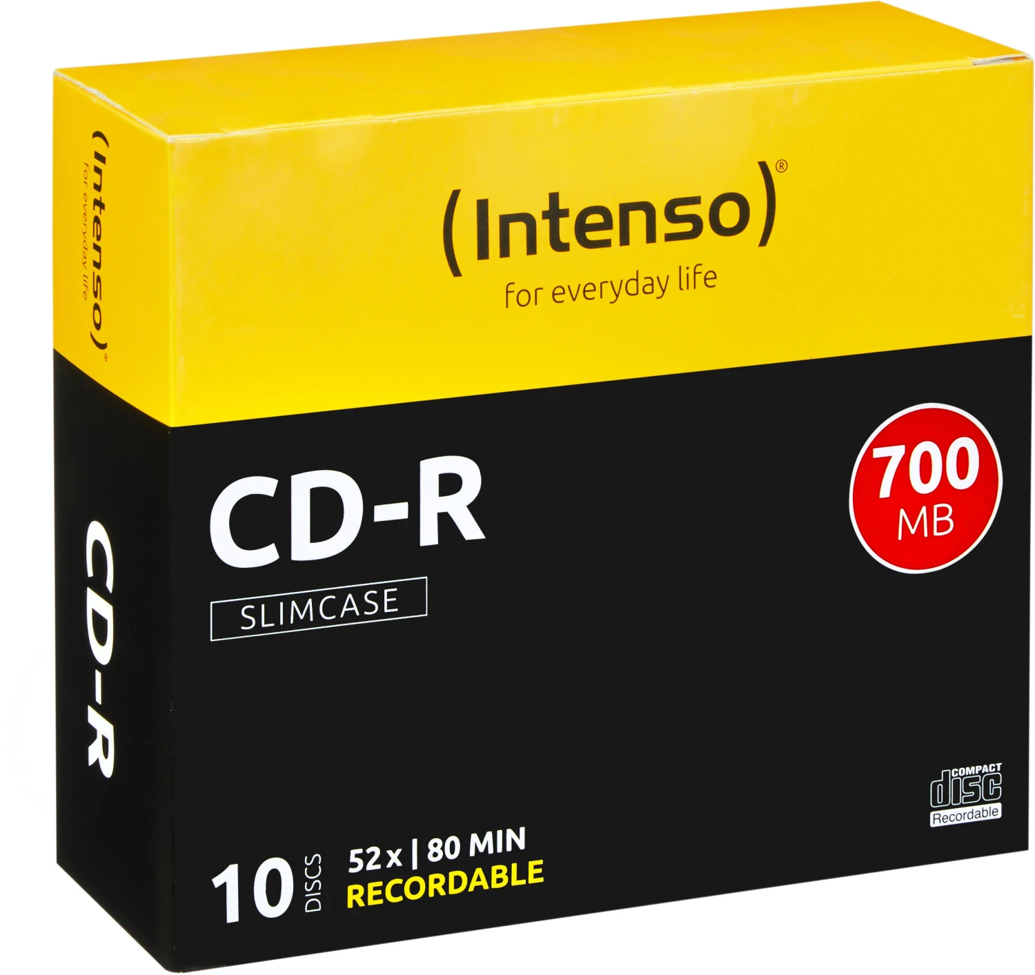 INTENSO CD-R Slim 80MIN/700MB - 10 Stk.
