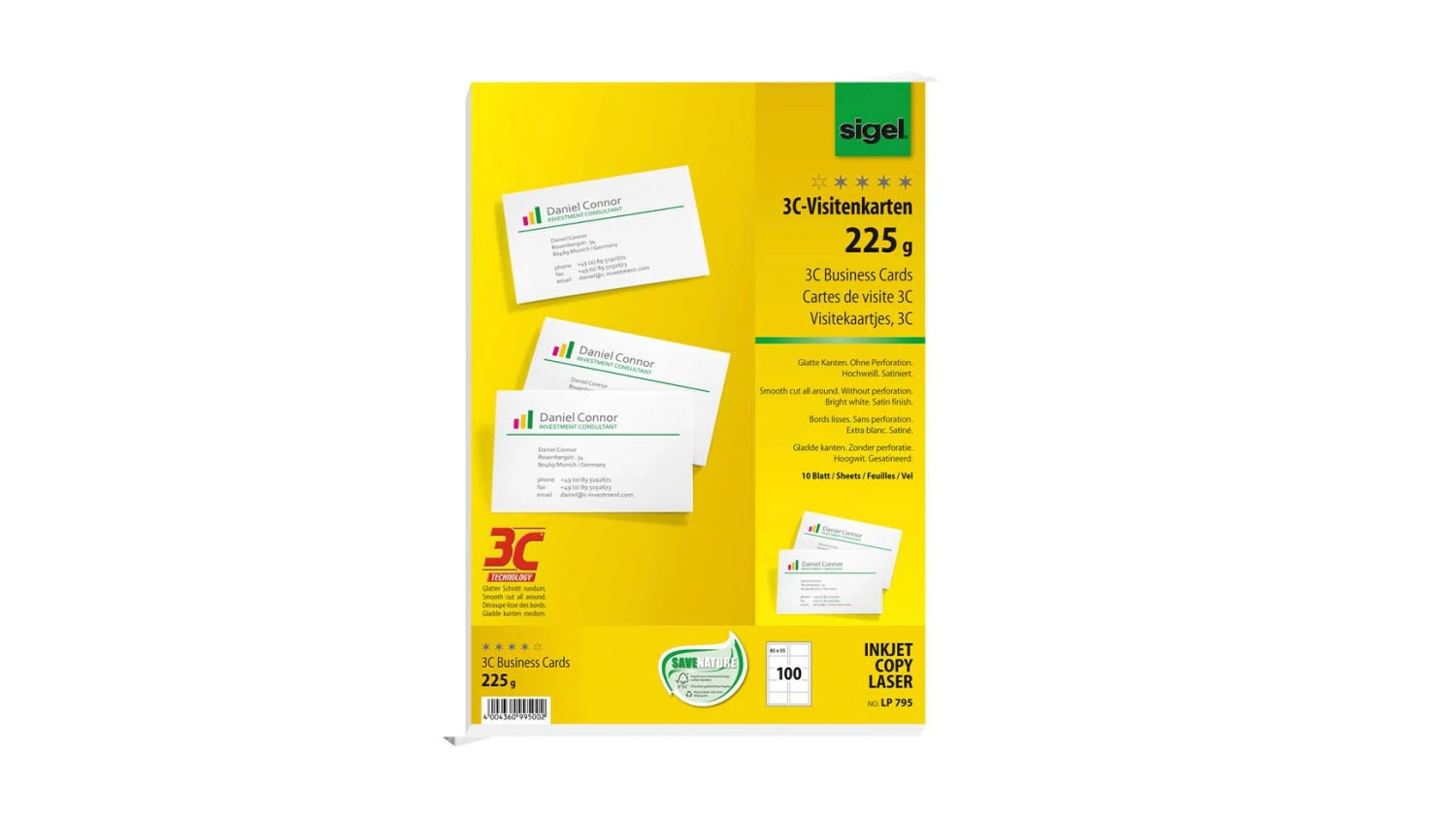 SIGEL LP795 Visitenkarten 85x55mm