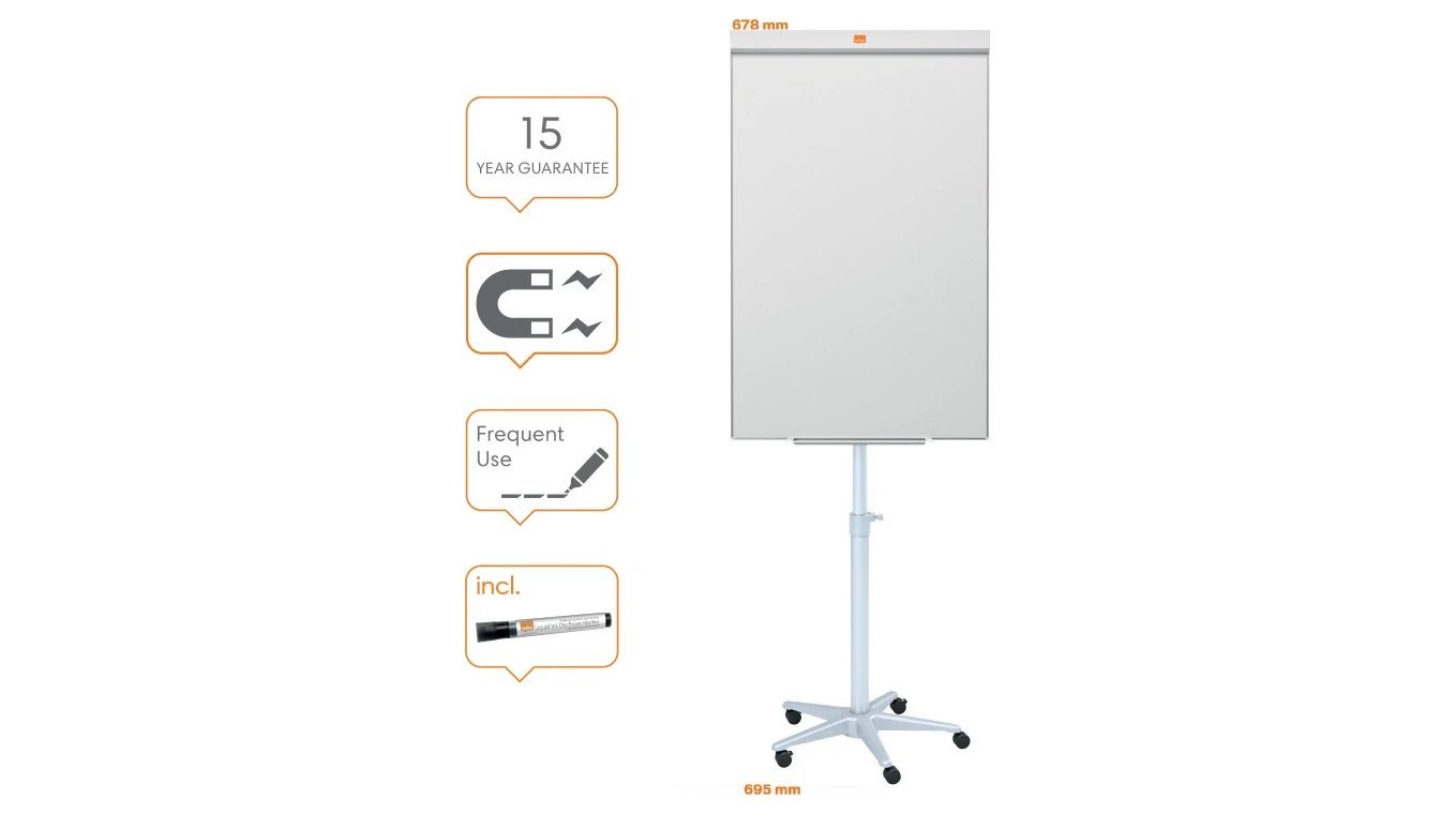 NOBO Impression Pro Stahl Flipchart mobil 70 x 100 cm