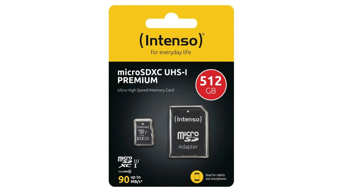 INTENSO microSDXC Cards 512GB Class 10