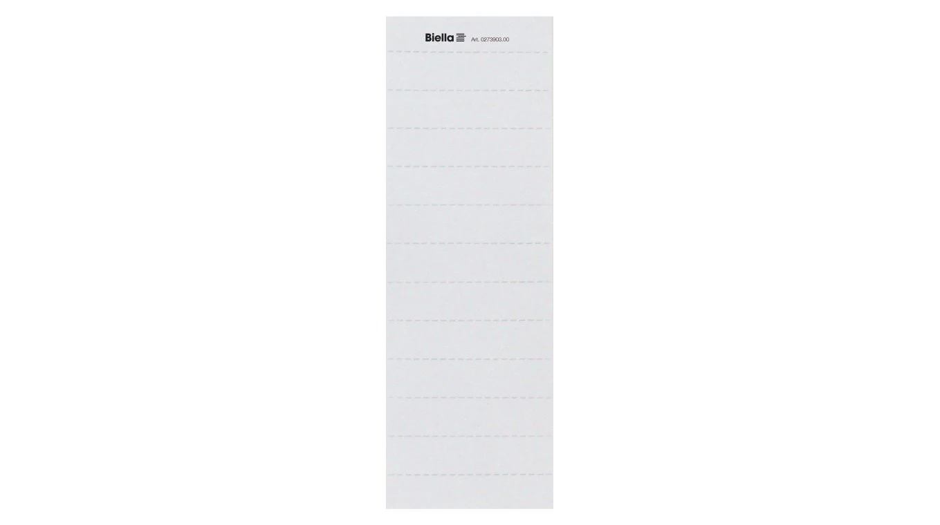 BIELLA Beschriftungs-Etiketten 61 x 14 mm, 5 Blatt. à 10 Stk