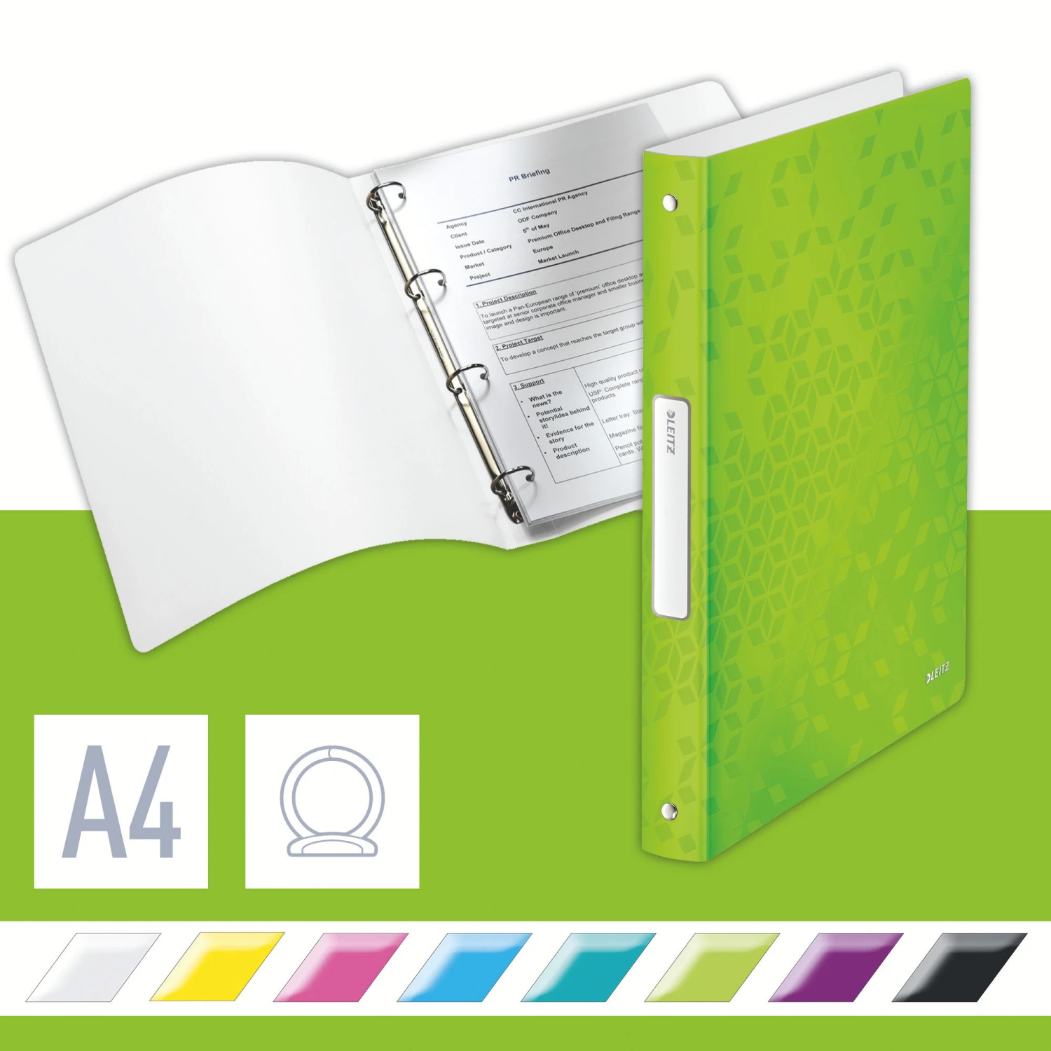 LEITZ Ringbuch WOW PP A4