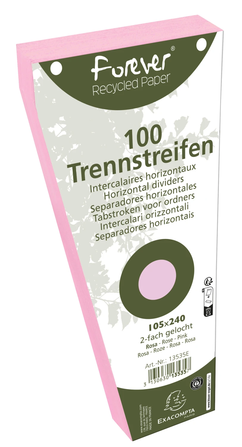 EXACOMPTA Trennstreifen trapezförmig, 100 Stück