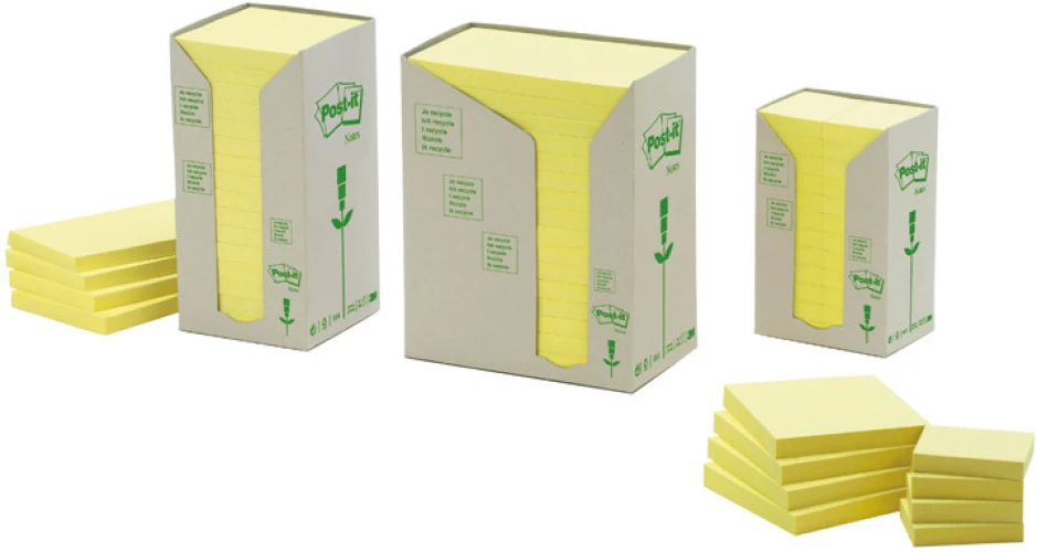 POST-IT Haftnotizen Recycling 24 x 100 Blatt