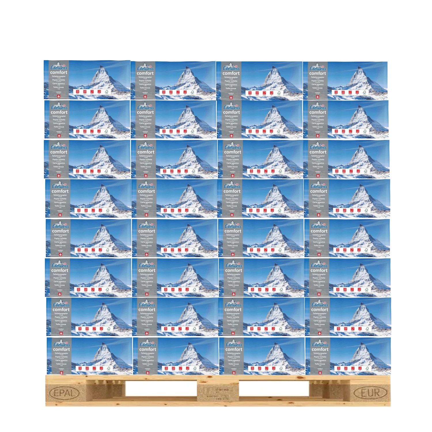 EDELWEISS WC-Papier Comfort 3-lagig, 1'848 Rollen (1 Palette)