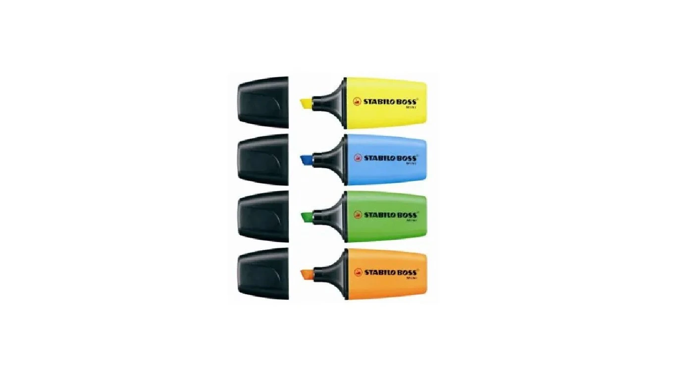 STABILO Boss MINIpop Box Textmarker 4er Set