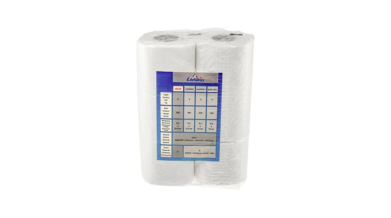 EDELWEISS WC-Papier Classic 2-lagig, 6 Rollen