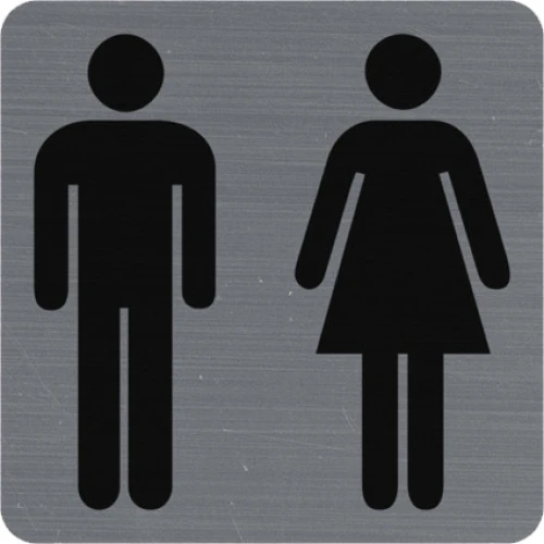 BIELLA Klebeschild Damen/Herrentoilette