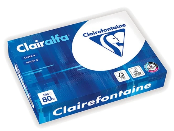 CLAIREFONTAINE Kopierpapier Clairalfa A5, 80 g/m², 500 Blatt