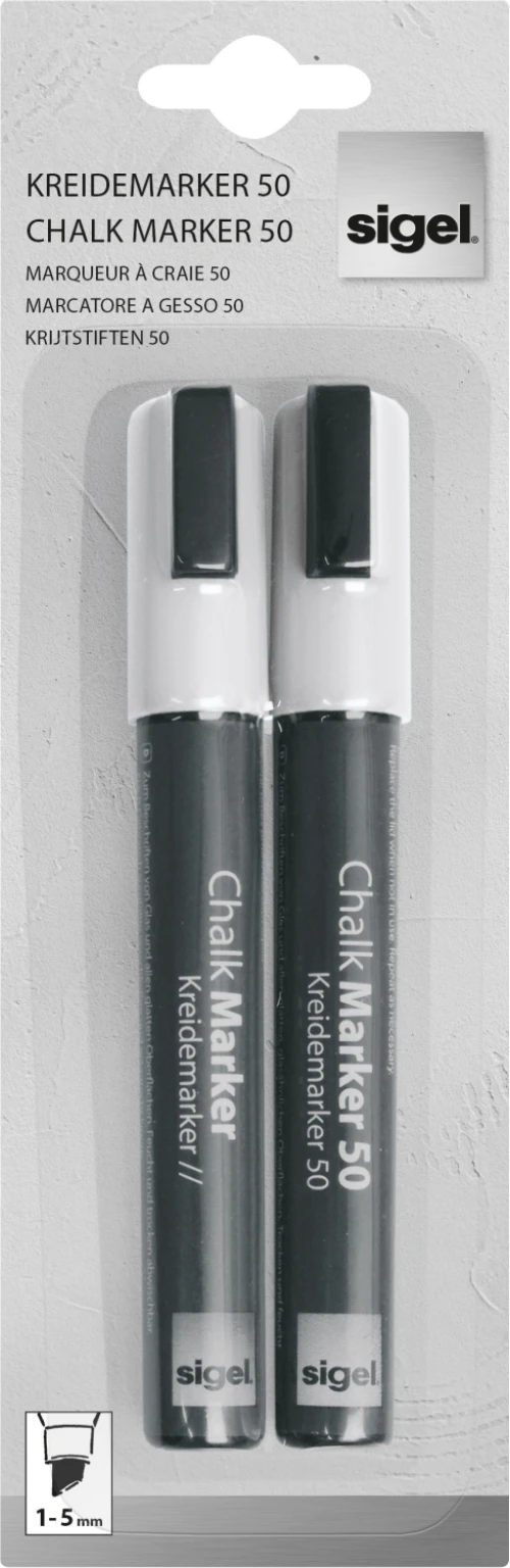 SIGEL Kreidemarker 50, 1-5mm - 2 Stück