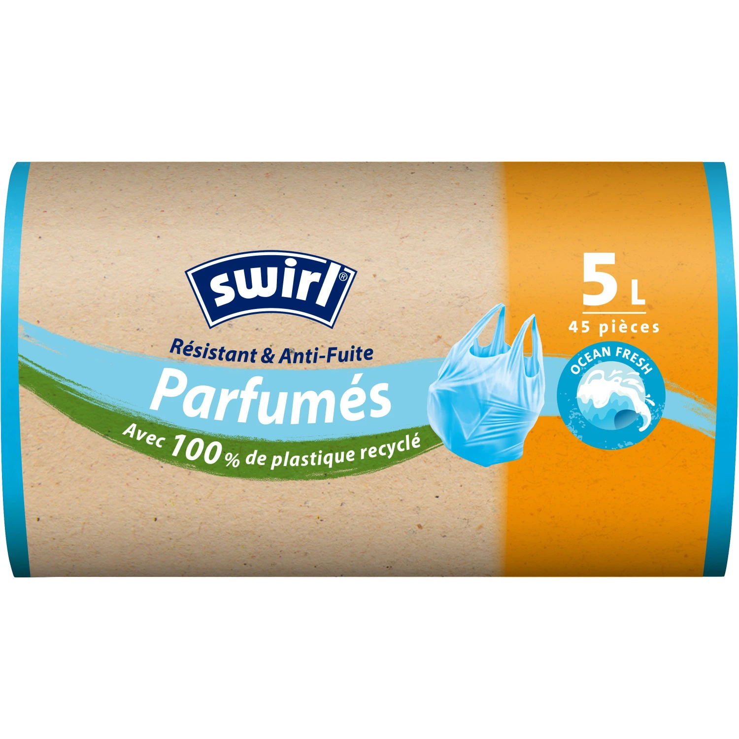 SWIRL Duft-Müllbeutel Ocean 5 L, 45. Stück