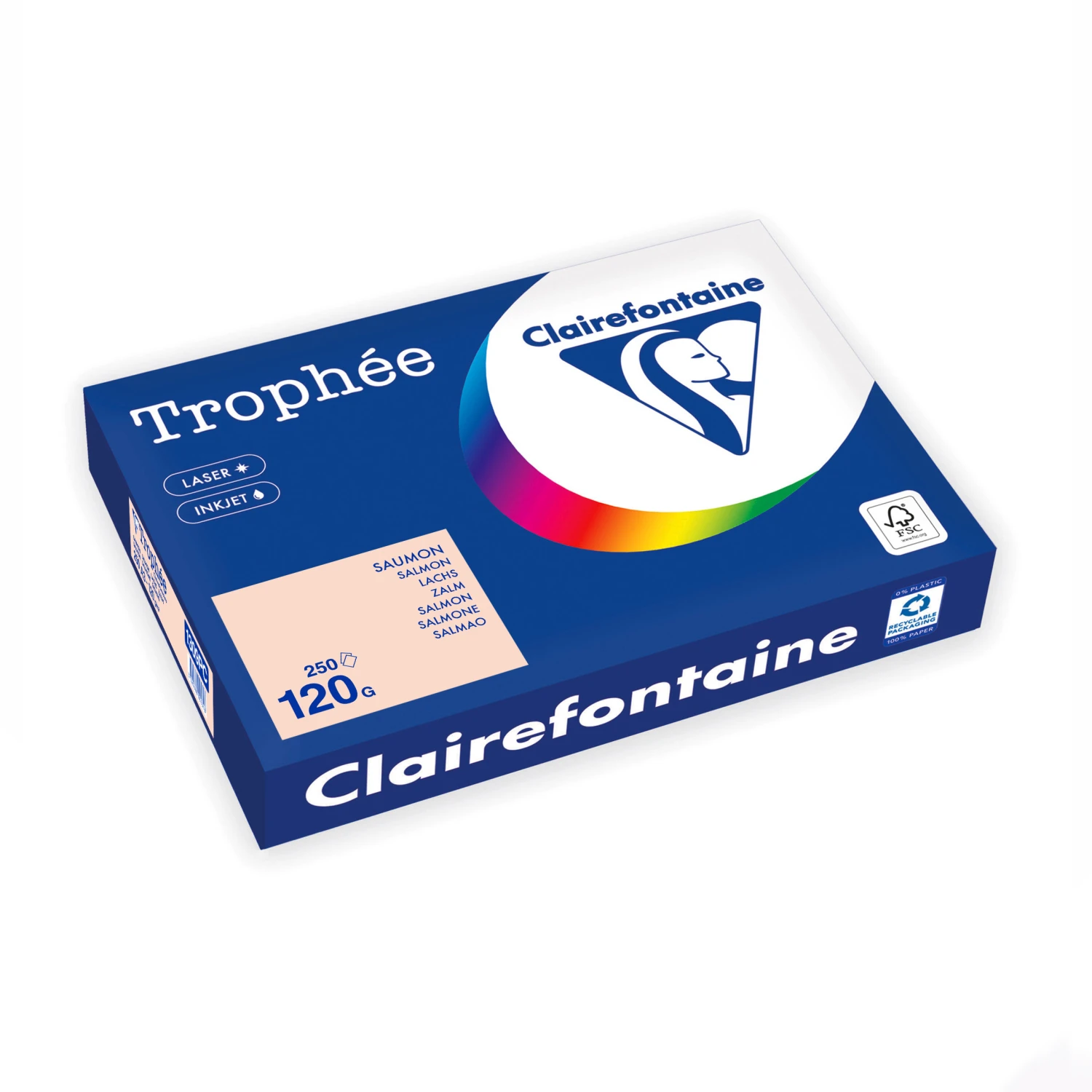 CLAIREFONTAINE Kopierpapier Trophée Pastell A3, 120 g/m², 250 Blatt