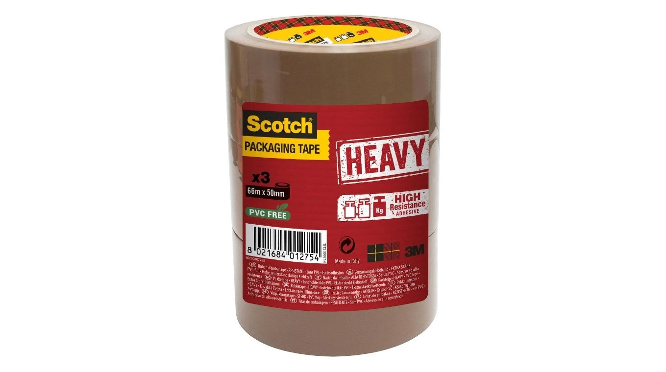 SCOTCH Heavy Verpackungsband braun 50mmx66m, 3 Stk.
