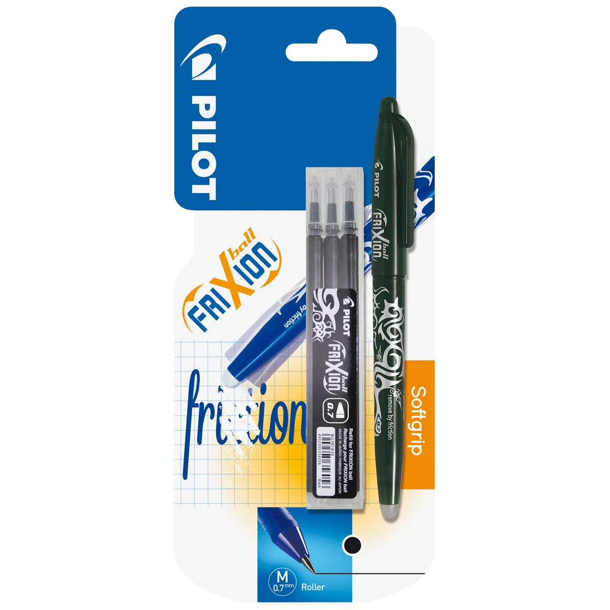 PILOT Tintenroller, 1 x Pilot, FriXion Ball + 3 x refill