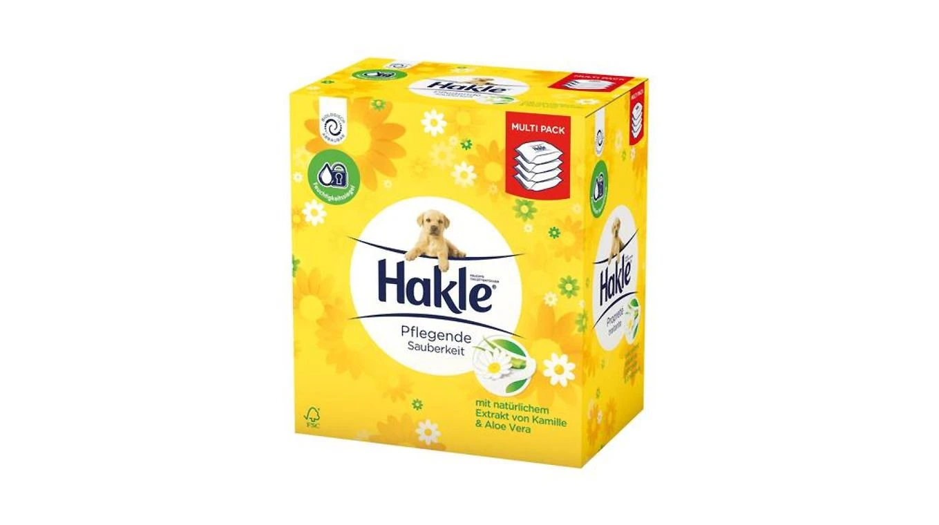 HAKLE Feuchttücher Pflegende Sauberkeit 4 Pack