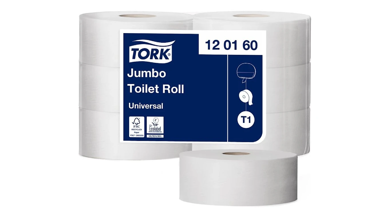 TORK WC-Papier Universal Jumbo Maxi 1-lagig, 6 Rollen