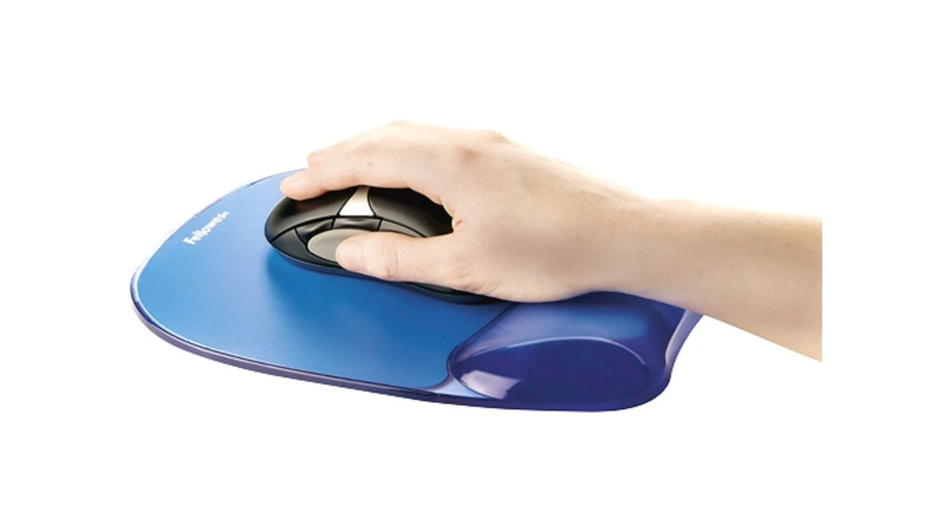 FELLOWES Mausmatte Crystals mit Handgelenkauflage
